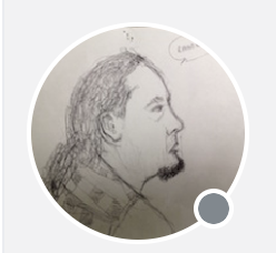 Sketch profile portrait of hgood